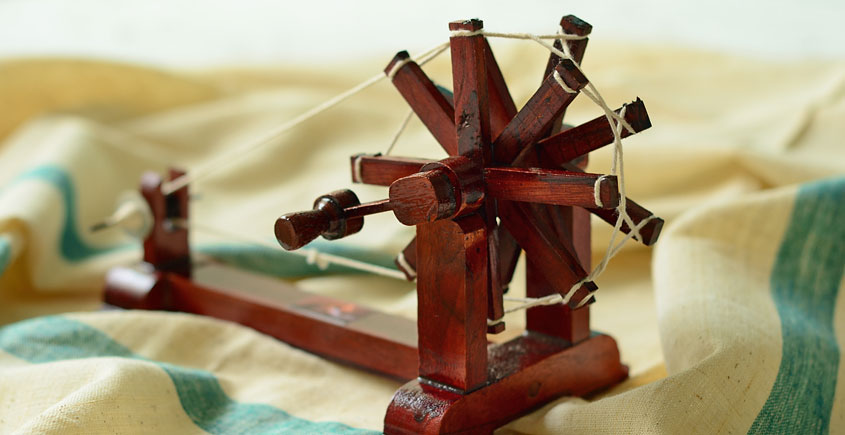 Swavalamban ~ Charkha { Brown . 25cm }